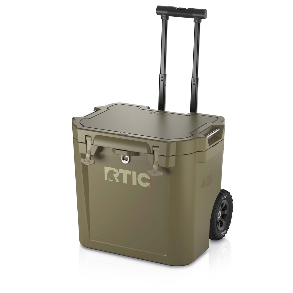 45 QT Ultra-Tough Wheeled Cooler Olive - Image 11