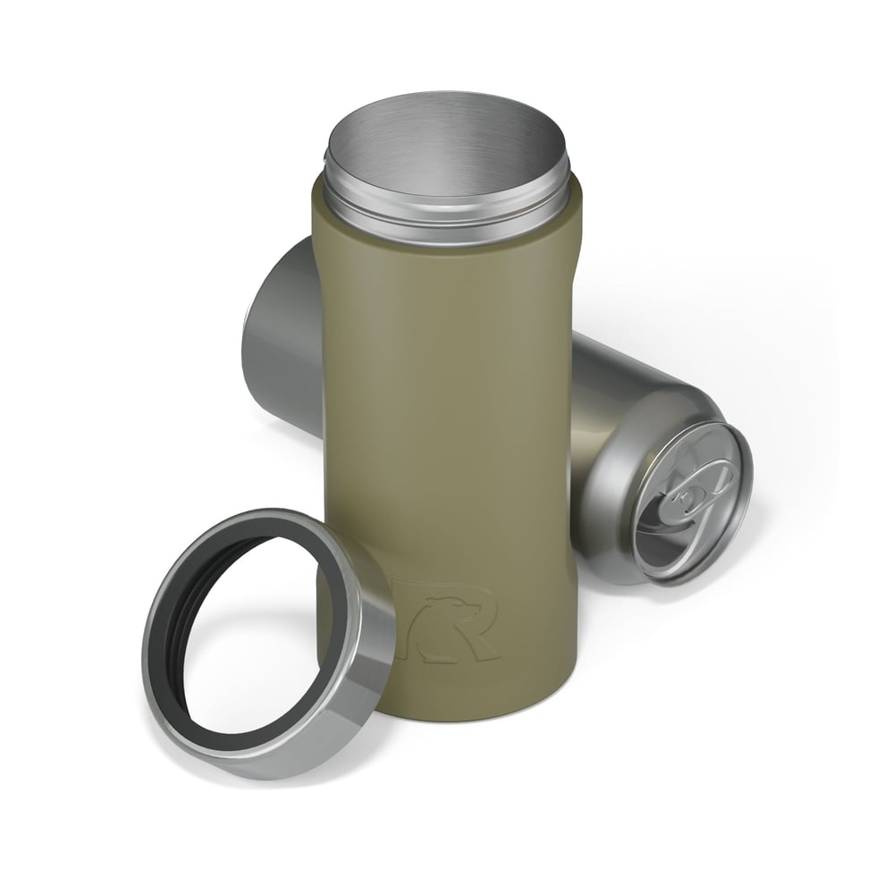 24oz Essential Can Cooler Olive - Image 4