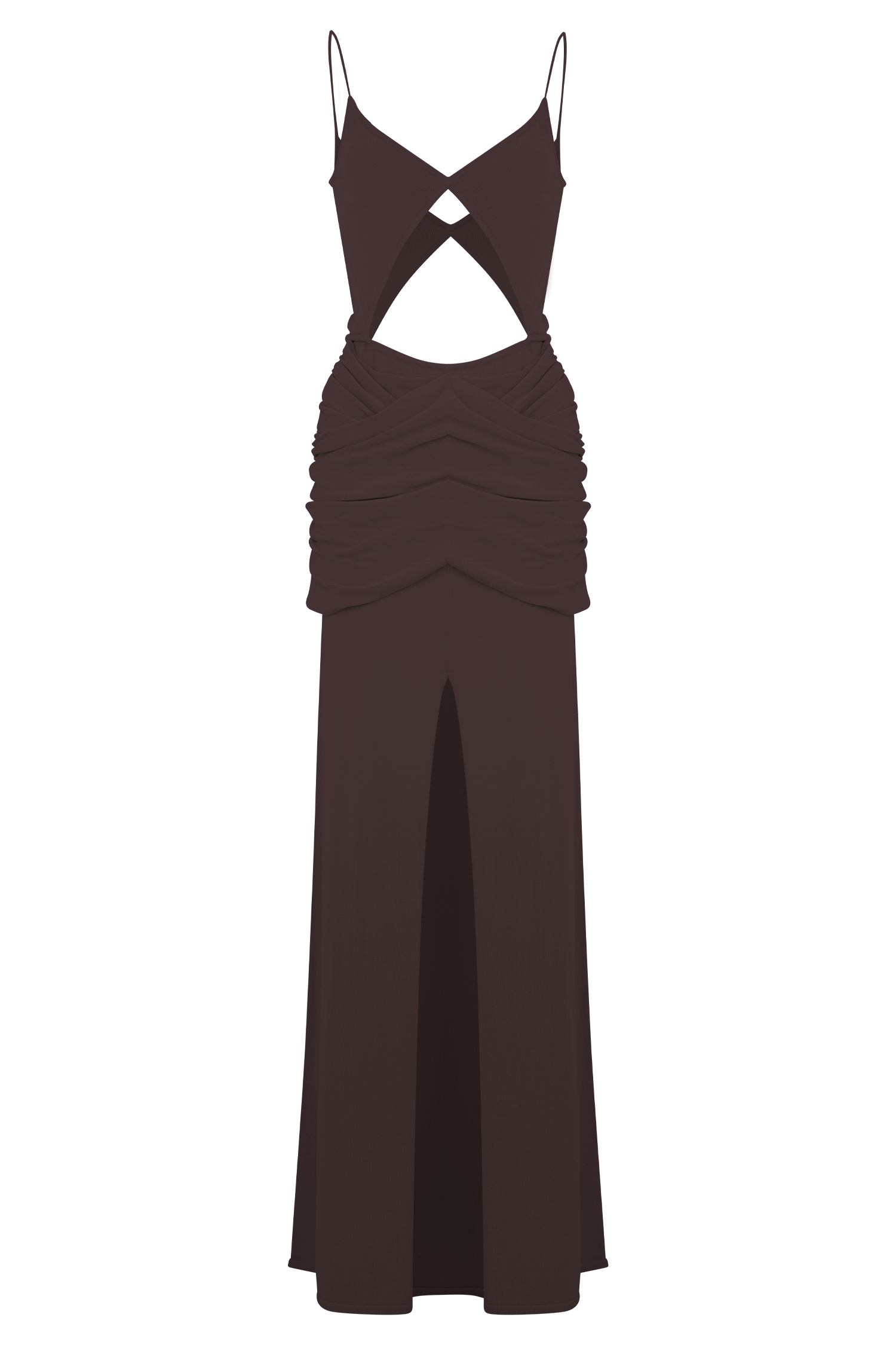 Reama Wrap Over Knit Maxi Dress - Chocolate - Image 6